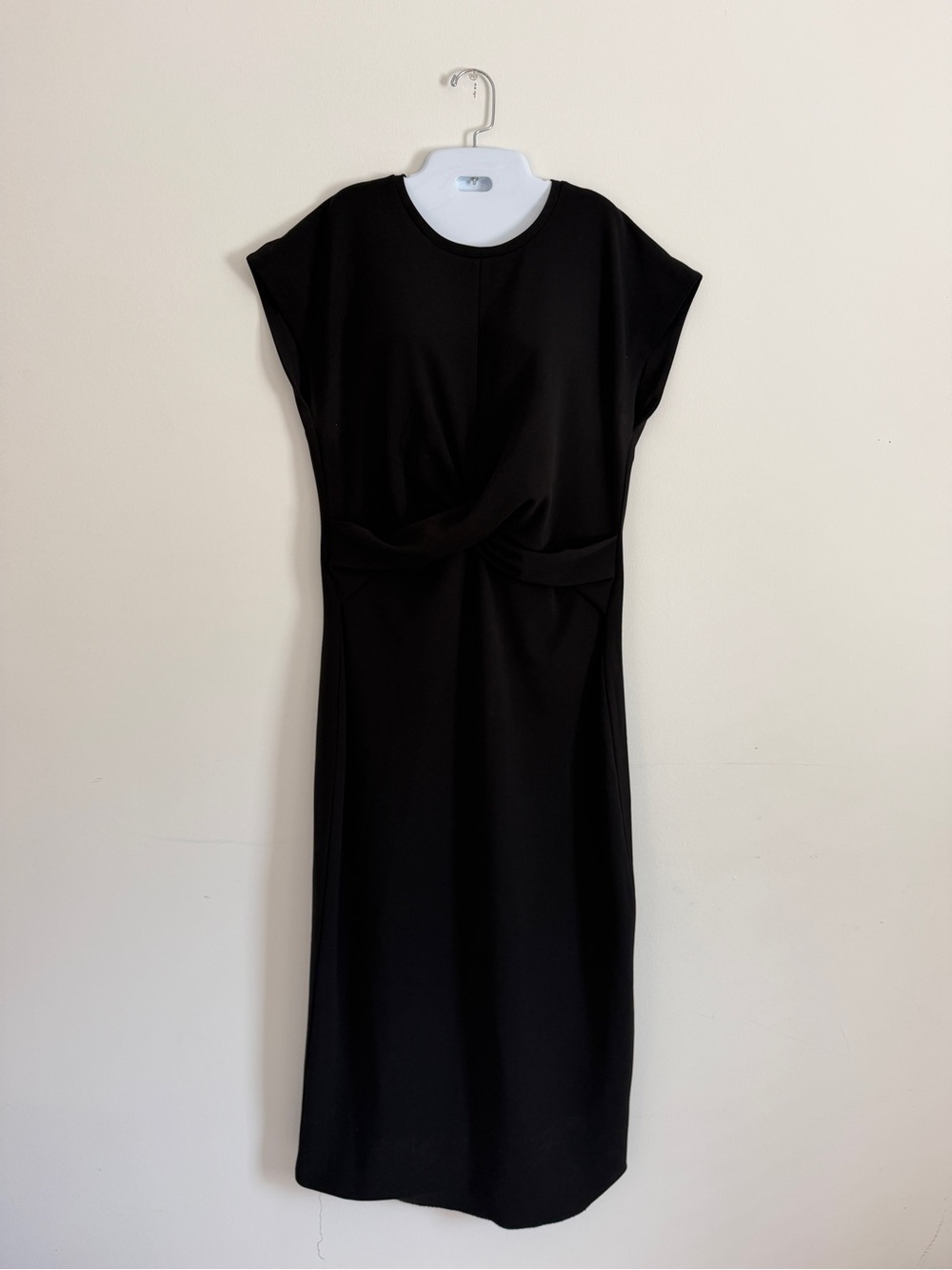 Gibson Black Twist-Waist Midi Dress